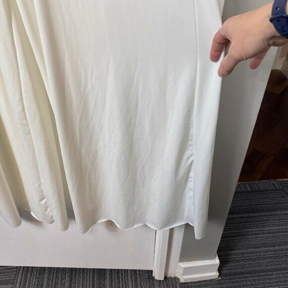 Beach Break white stretchy high waist wide leg pants. Summer beach Sz M - Picture 5 of 8